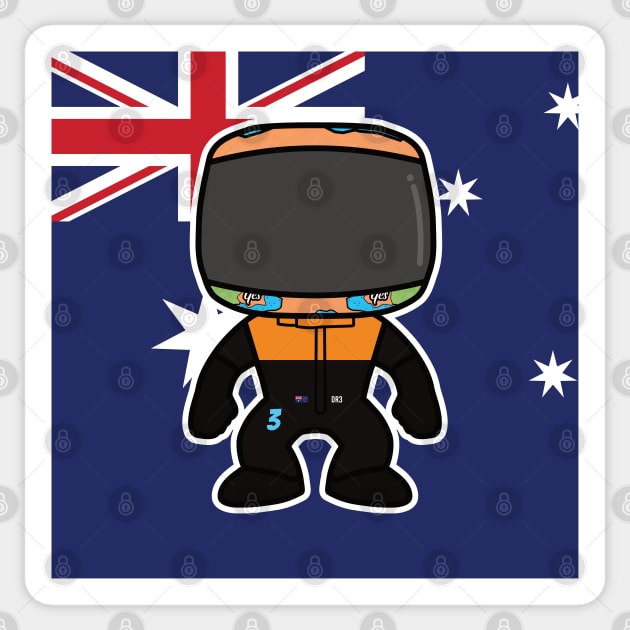 Daniel Ricciardo Custom Bobblehead - 2022 Season Flag Edition Sticker by GreazyL